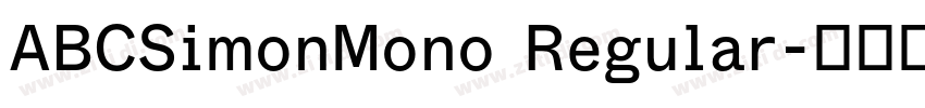 ABCSimonMono Regular字体转换